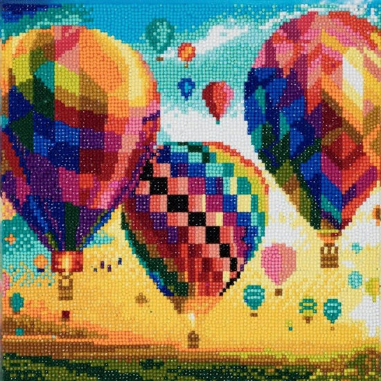 "Hot Air Balloons" Framed Crystal Art Kit 30x30cm