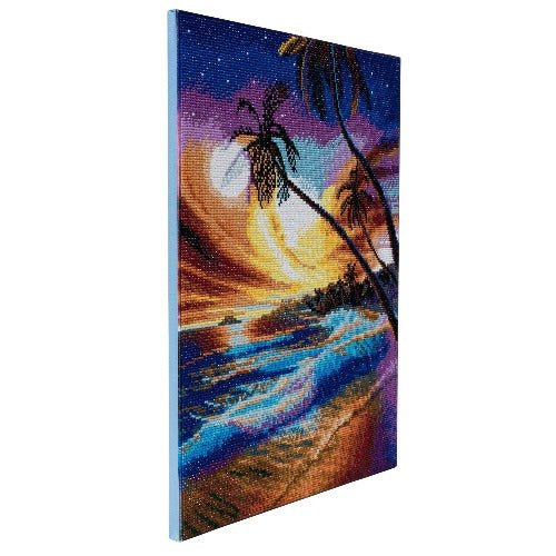 Load image into Gallery viewer, &amp;quot;Tropical Beach&amp;quot; Framed Crystal Art Kit 40x50cm
