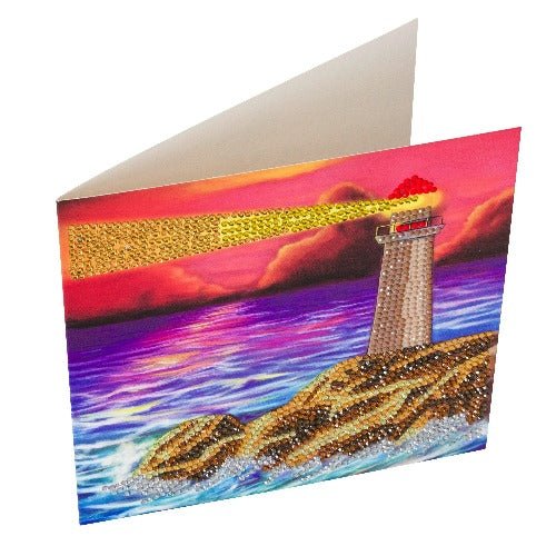 Load image into Gallery viewer, &amp;quot;Lighthouse&amp;quot; Crystal Art Card Kit
