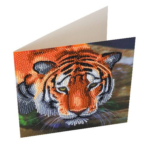 Load image into Gallery viewer, &amp;quot;Tiger&amp;quot; Crystal Art Card Kit
