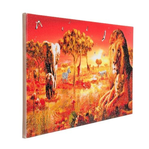 "Sunset Safari" Framed Crystal Art Kit 40x90cm