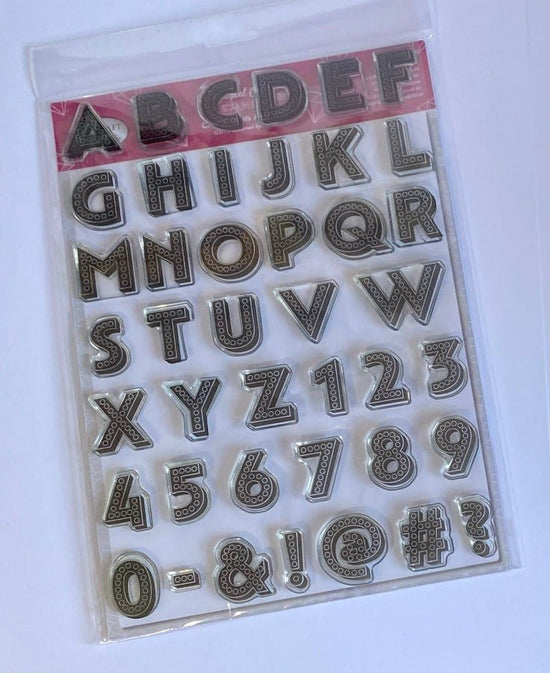 Crystal Lights Alphabet, Crystal Art A4 Stamp Set