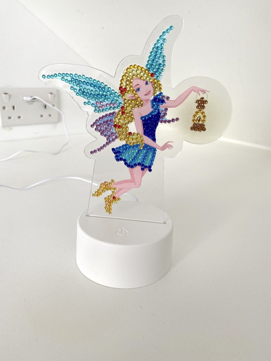 "Fairy with Lantern" Crystal Art LED LAMP