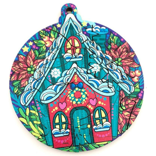 Load image into Gallery viewer, Craft Buddy Laser Cut Puzzle Baubles kit - Festive House
