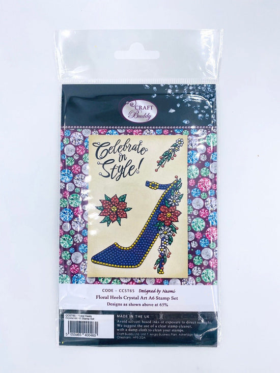 Load image into Gallery viewer, Crystal Art A6 Stamp Set - Floral Heels

