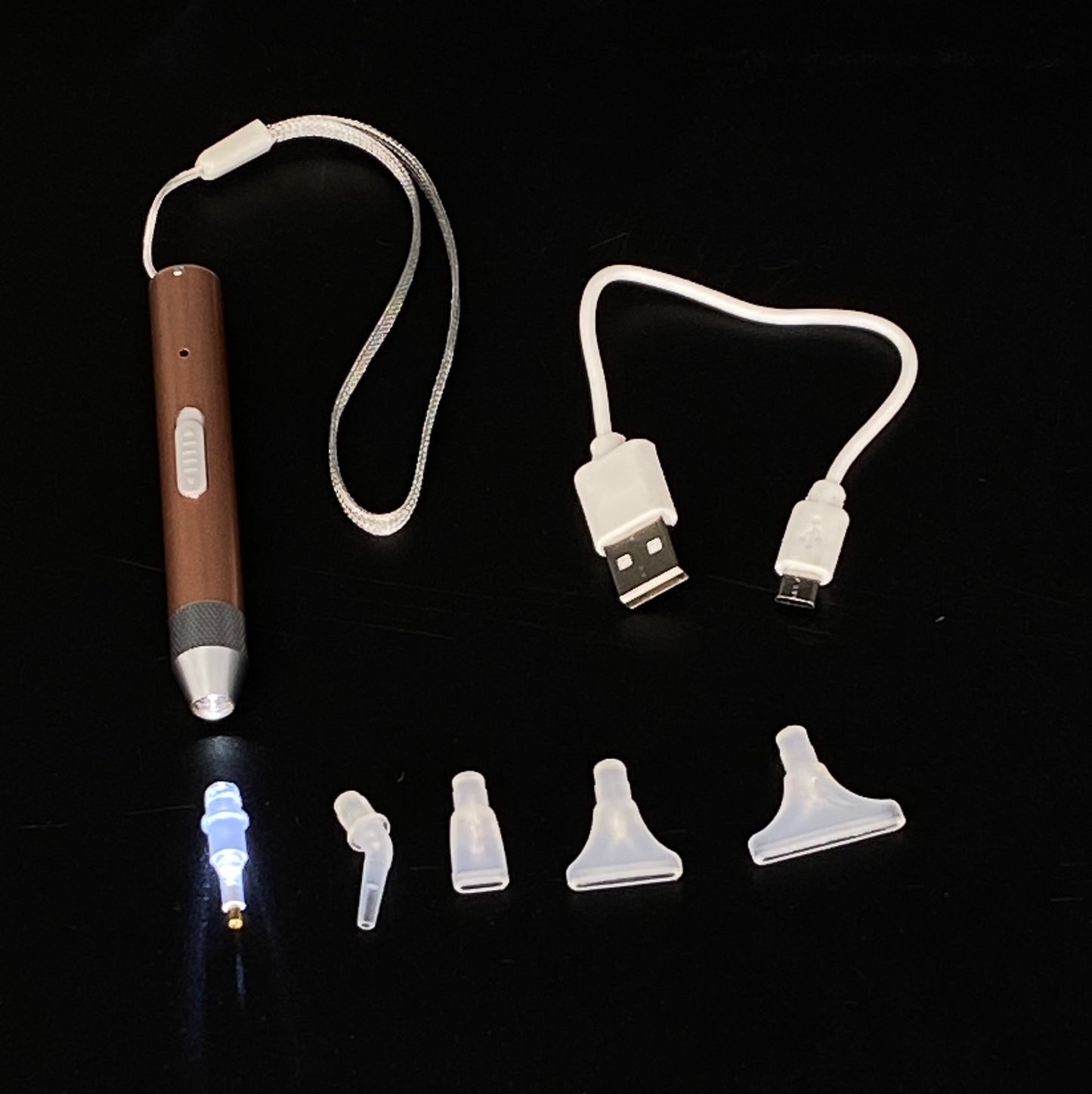 Rechargeable LED Light Crystal Pick-Up Pen
