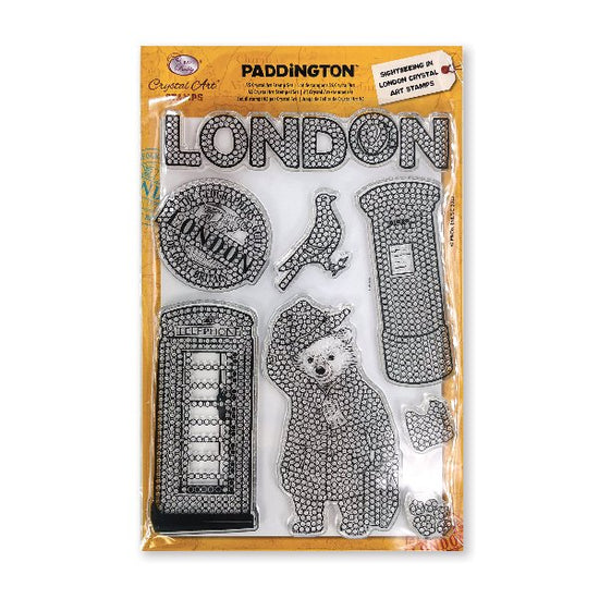 Paddington Bear Crystal Art A5 Stamp Set - Sightseeing in London