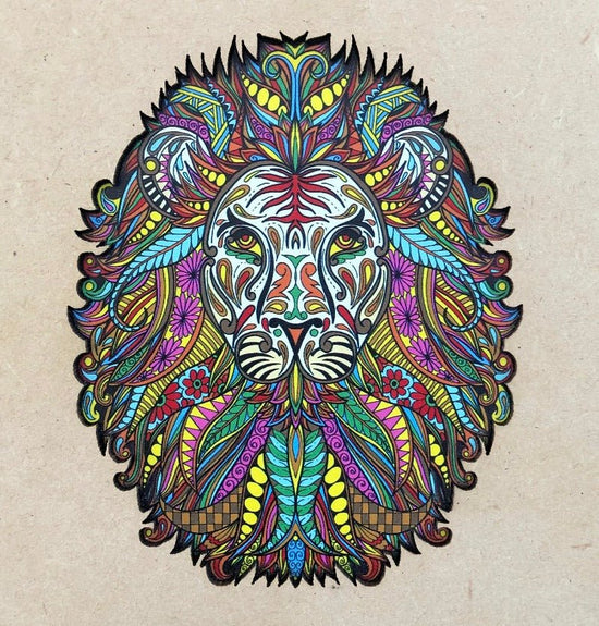 Load image into Gallery viewer, &amp;quot;Lion&amp;quot; A3 Wooden Puzzle
