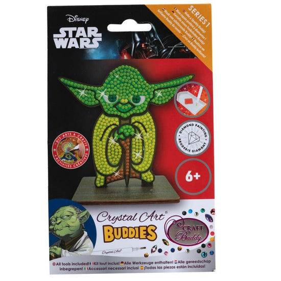 Load image into Gallery viewer, Yoda Star Wars crystal art buddy front packaging
