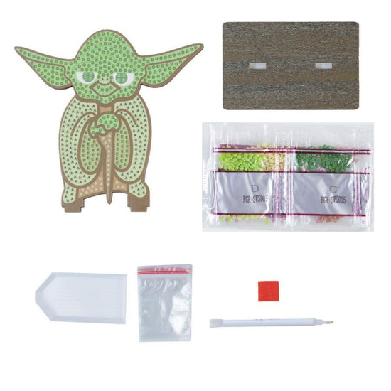 Load image into Gallery viewer, Yoda Star Wars crystal art buddy contents
