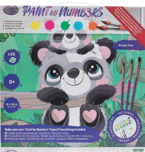 "Koala Fun" 30x30cm Paint By Numb3rs Kit - Front packaging