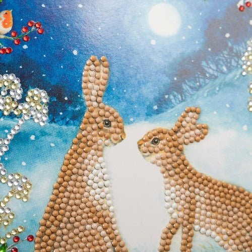 Load image into Gallery viewer, Midnight Hares Crystal Art Card - Complete Close Up
