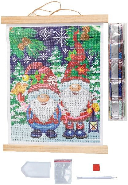 Crystal Art 40x50cm Scroll Kit - Gnome - Contents
