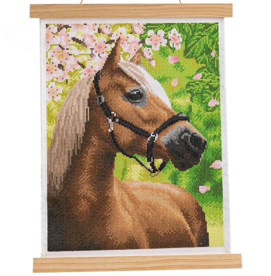 "Horse" Crystal Art Scroll Kit 35x45cm