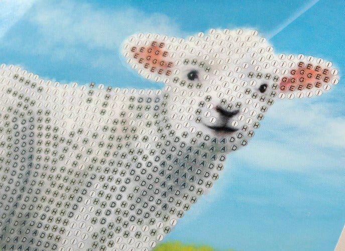 Load image into Gallery viewer, &amp;quot;Little Lamb&amp;quot; Crystal Art Card 18x18cm
