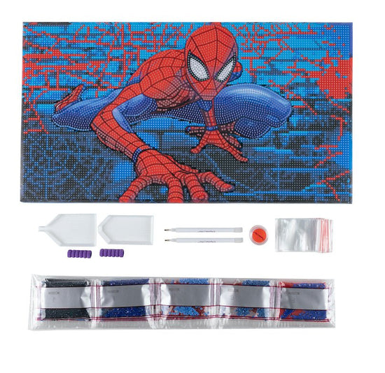 "Spiderman" MARVEL Crystal Art Canvas Kit 22x40cm