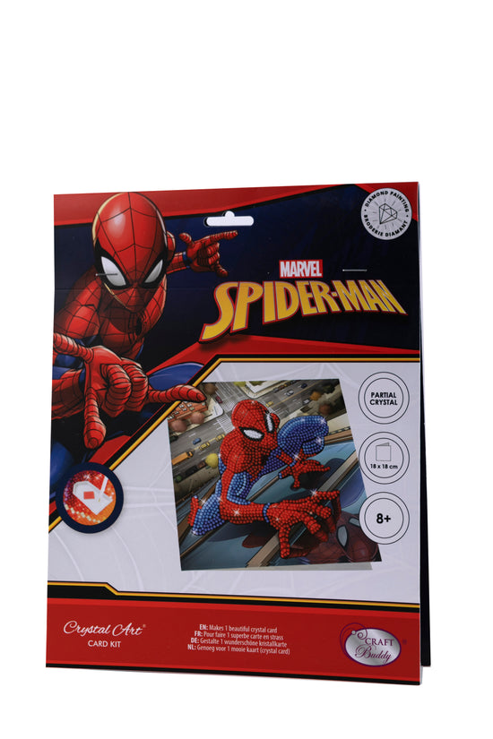 Load image into Gallery viewer, Spiderman 18x18cm Crystal Art Card
