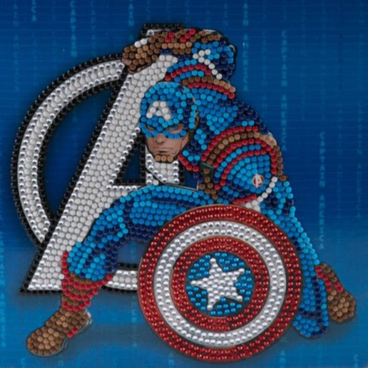 Load image into Gallery viewer, Captain America 18x18cm Crystal Art Card
