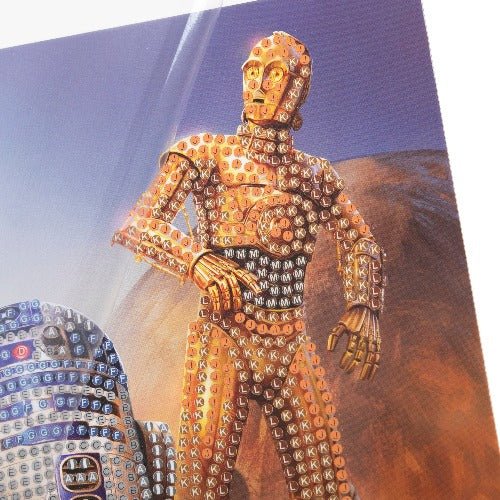 R2-D2 & C-3PO 18x18cm Crystal Art Card - Incomplete Close Up