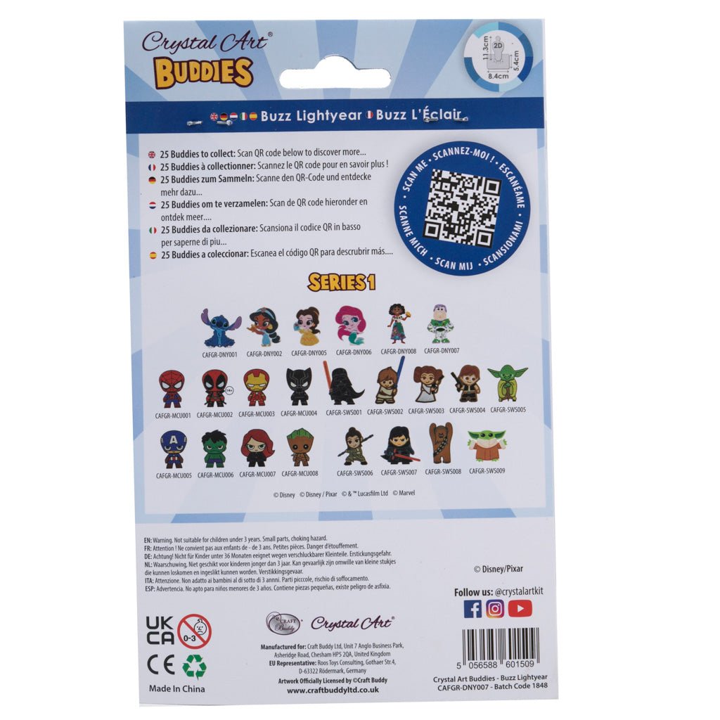 Load image into Gallery viewer, Buzz Lightyear Toy Story cyrstal art buddy back packaging
