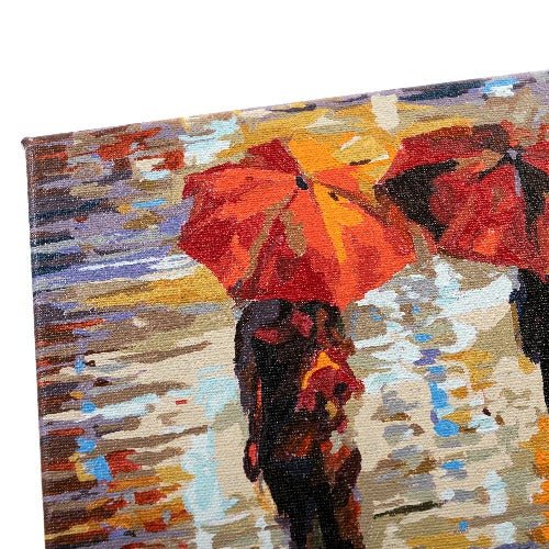 "In the Rain" 30x30cm Paint By Numb3rs Kit - Close Up