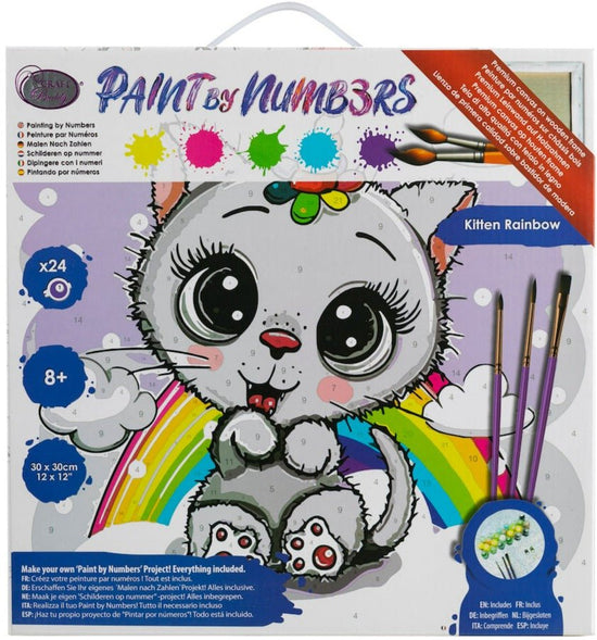 "Kitten Rainbow" Paint By Numb3rs Kit
