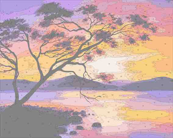 "Sunset" Paint by Numb3rs Framed Kit 40x50cm