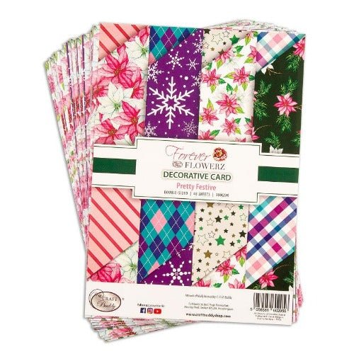 Forever Flowerz Pretty Festive Double Sided Patterned card - Packaging