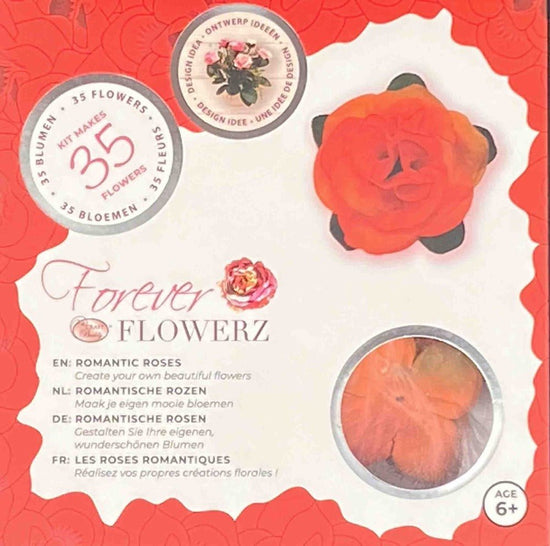 Flower Making Kit - Romantic Roses - TANGERINE
