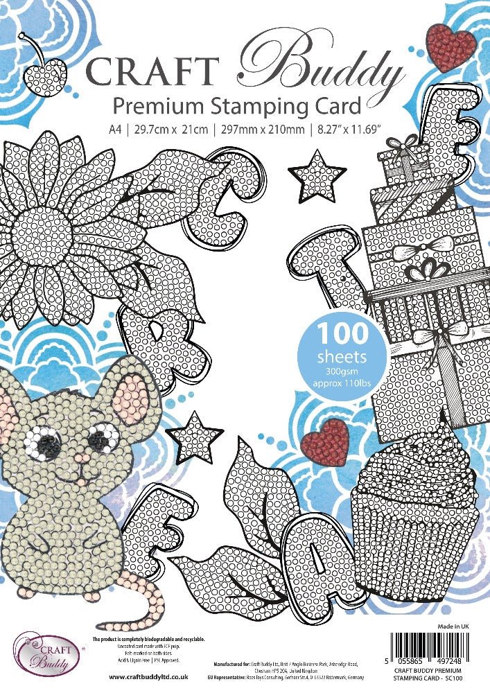 Load image into Gallery viewer, 100 Sheets of A4 Premium Stamping Card - SC100
