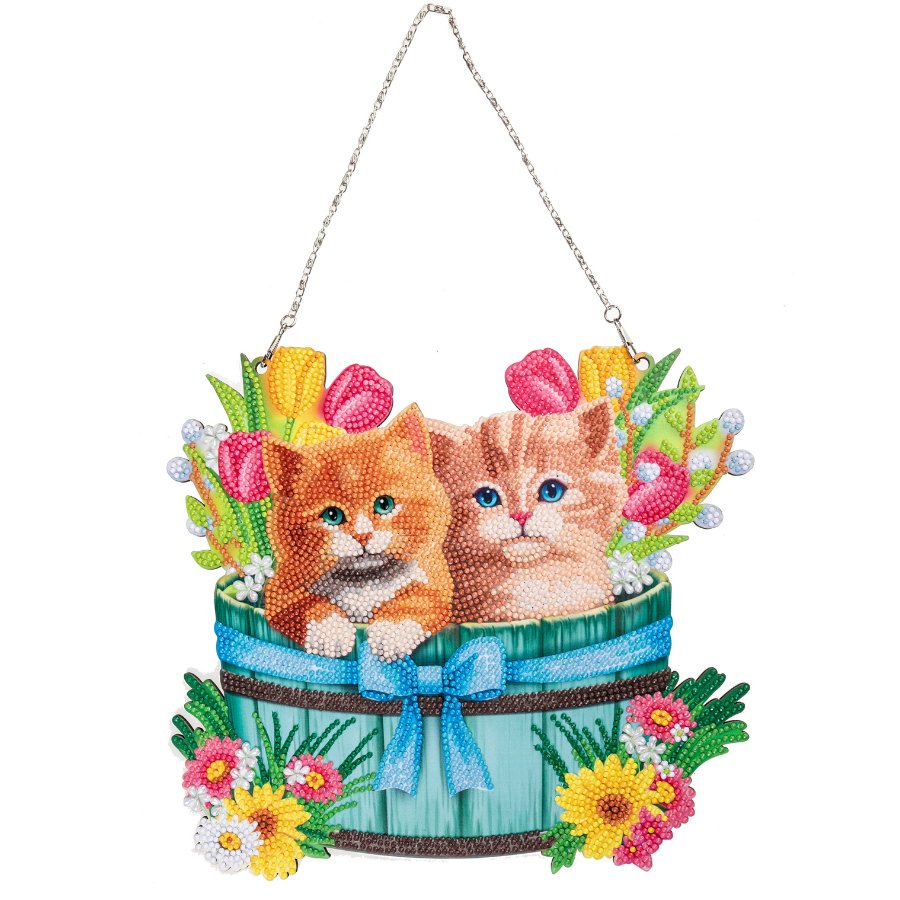 "Spring Hanging Basket" Crystal Art Kit Front 