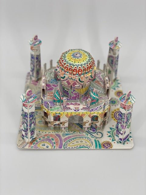 "Taj Mahal" 3D Colour Me Puzzle Kit