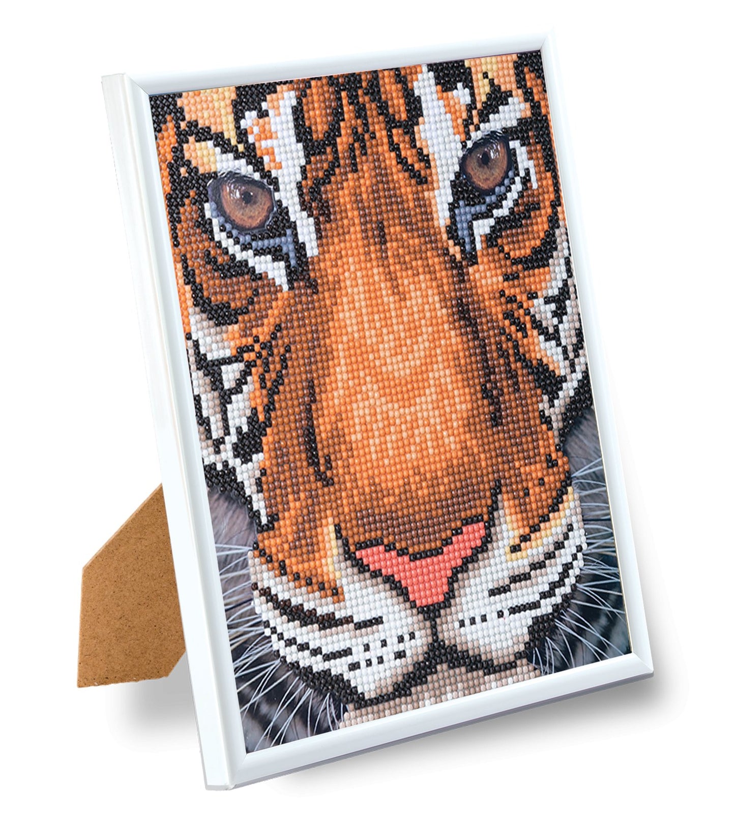 Tiger Face 21 x 25cm Picture Frame Crystal Art Frame