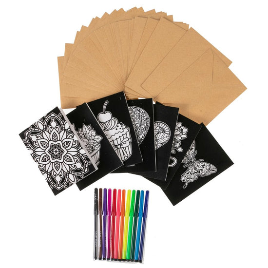 Velvet Art Greeting Card Kit Content