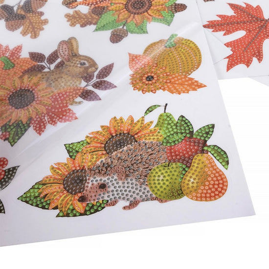 Autumn crystal art wall stickers set before