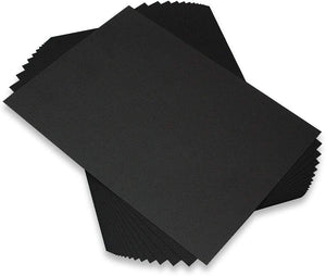 Craft Buddy Set of 25 340gsm A4 Black Card