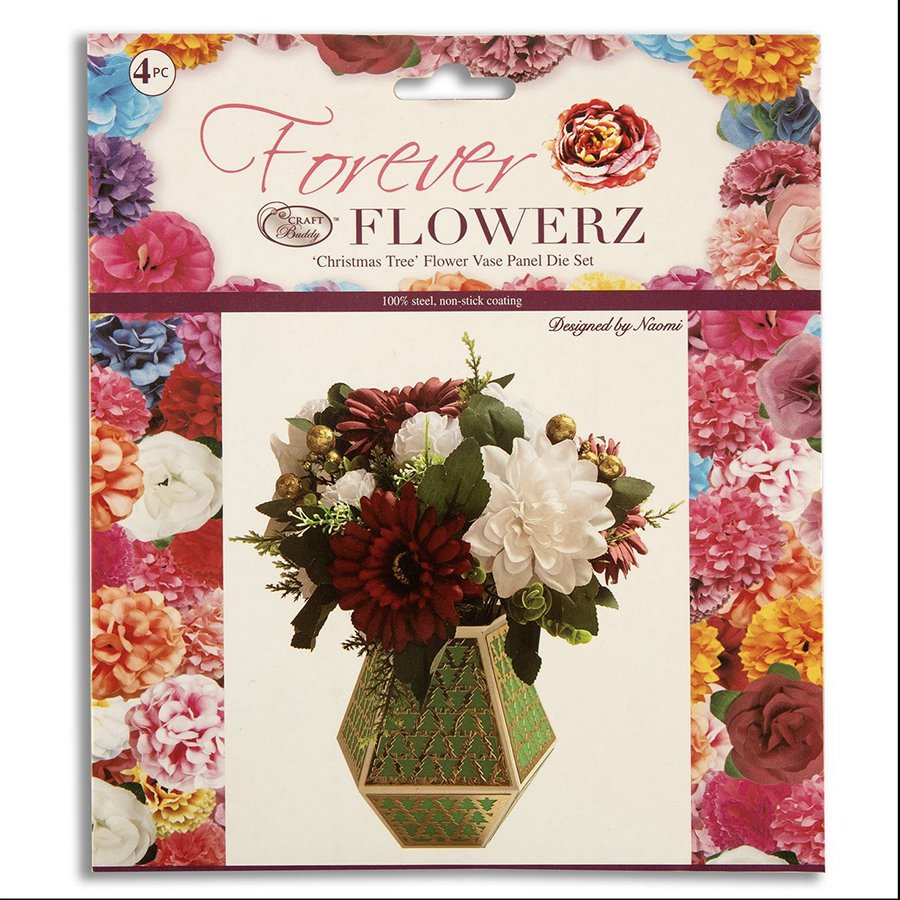 Load image into Gallery viewer, &amp;quot;Christmas Trees&amp;quot; Forever Flowerz Vase Panel Die Set
