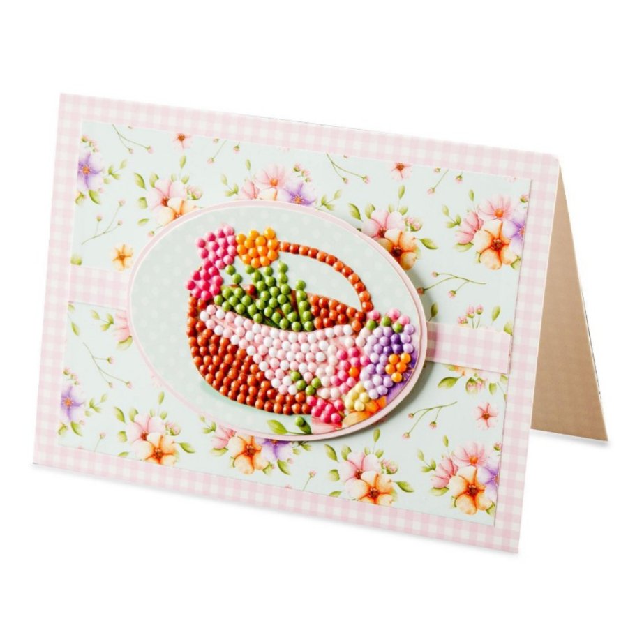Load image into Gallery viewer, crystal-art-paper-crafting-kit-flower-basket-card
