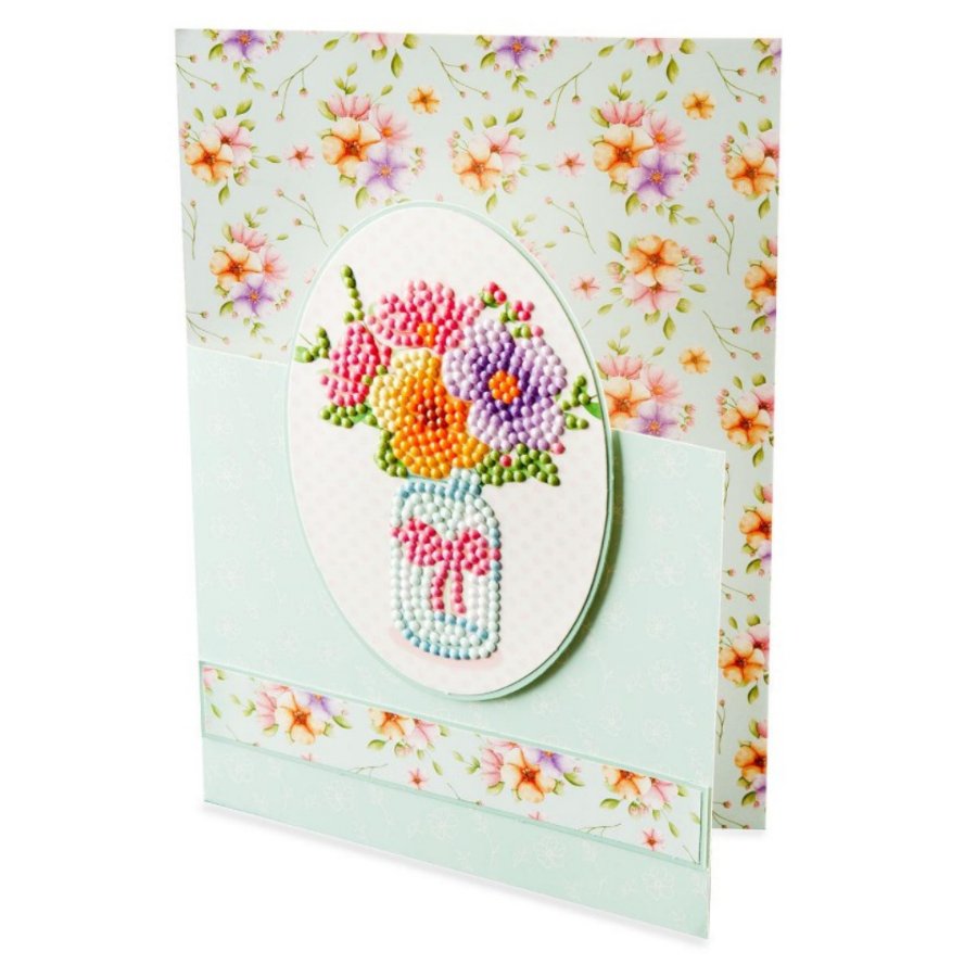 Load image into Gallery viewer, crystal-art-paper-crafting-kit-flowers-card-1
