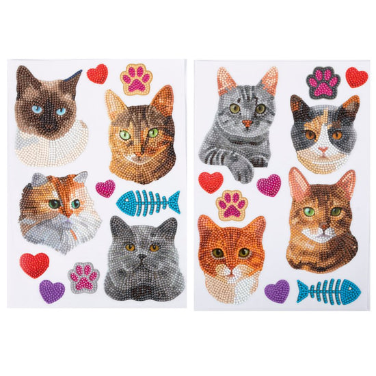 Craft Buddy Crystal Art Wall Stickers set of 4 - Cats