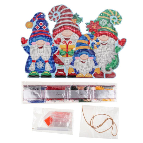 Crystal Art Wooden Hanging Decoration: Gnomes Contents