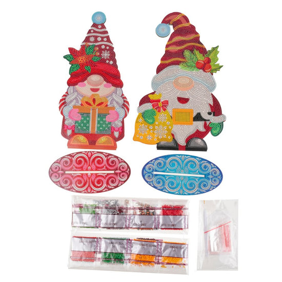 Load image into Gallery viewer, Crystal Art XL Buddies &amp;quot;Gnomes Christmas&amp;quot; Set of 2 Contents
