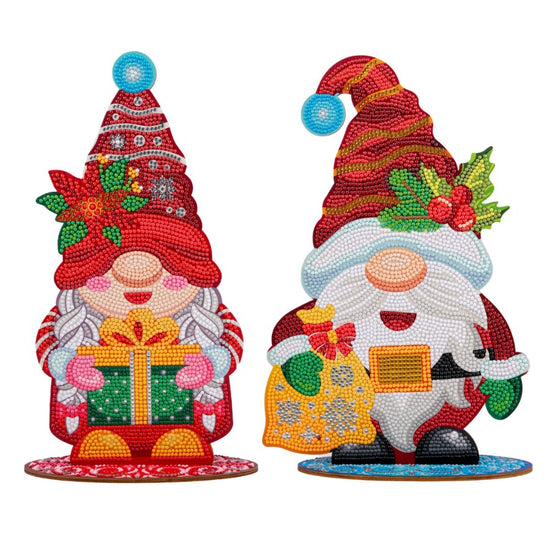 Load image into Gallery viewer, Crystal Art XL Buddies &amp;quot;Gnomes Christmas&amp;quot; Set of 2 Front View
