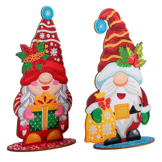 Crystal Art XL Buddies "Gnomes Christmas" Set of 2 Side View
