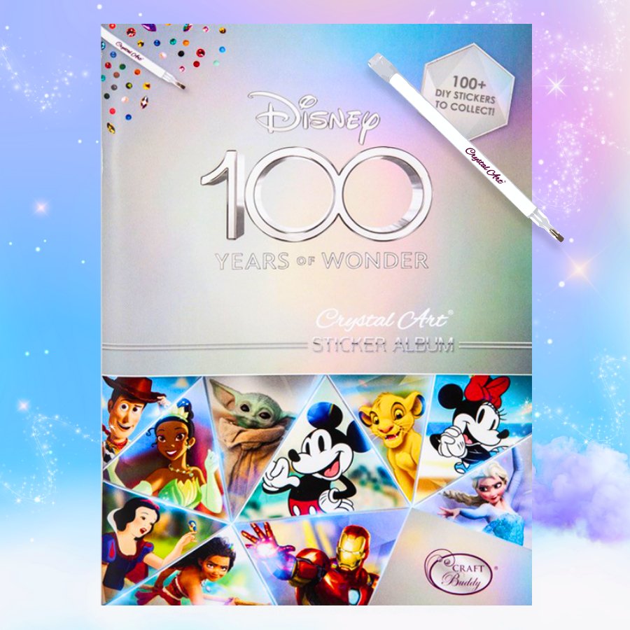 Disney 100 Crystal Art® Sticker Album Starter Pack Craft Buddy