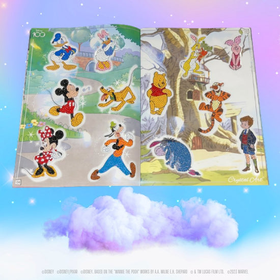 Disney 100th anniversary crystal art sticker pack set