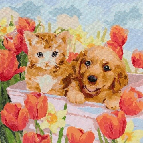 "Sunshine in Tulip Field" 30x30cm Paint By Numb3rs Kit - Front