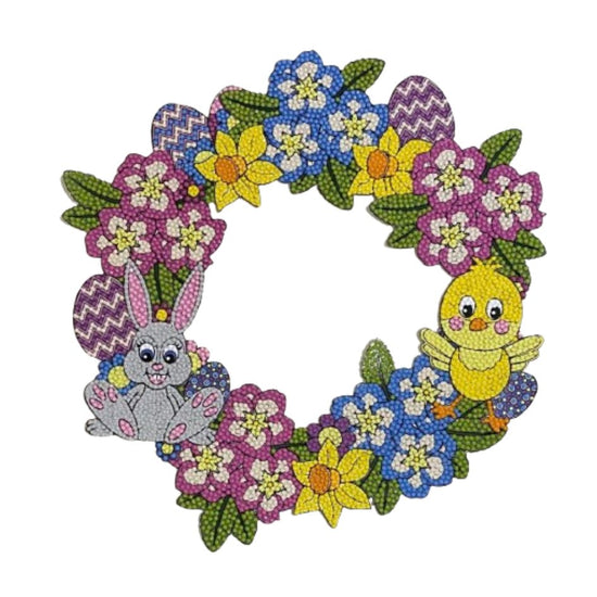 "Buildable Easter" Crystal Art Wreath Kit