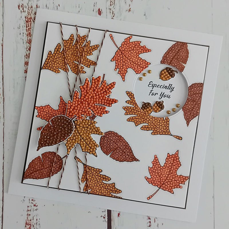 Fallen Leaves crystal art a6 leaves stamps