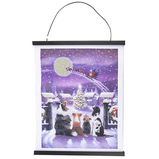 Festive full moon crystal art scroll kit 35x45cm